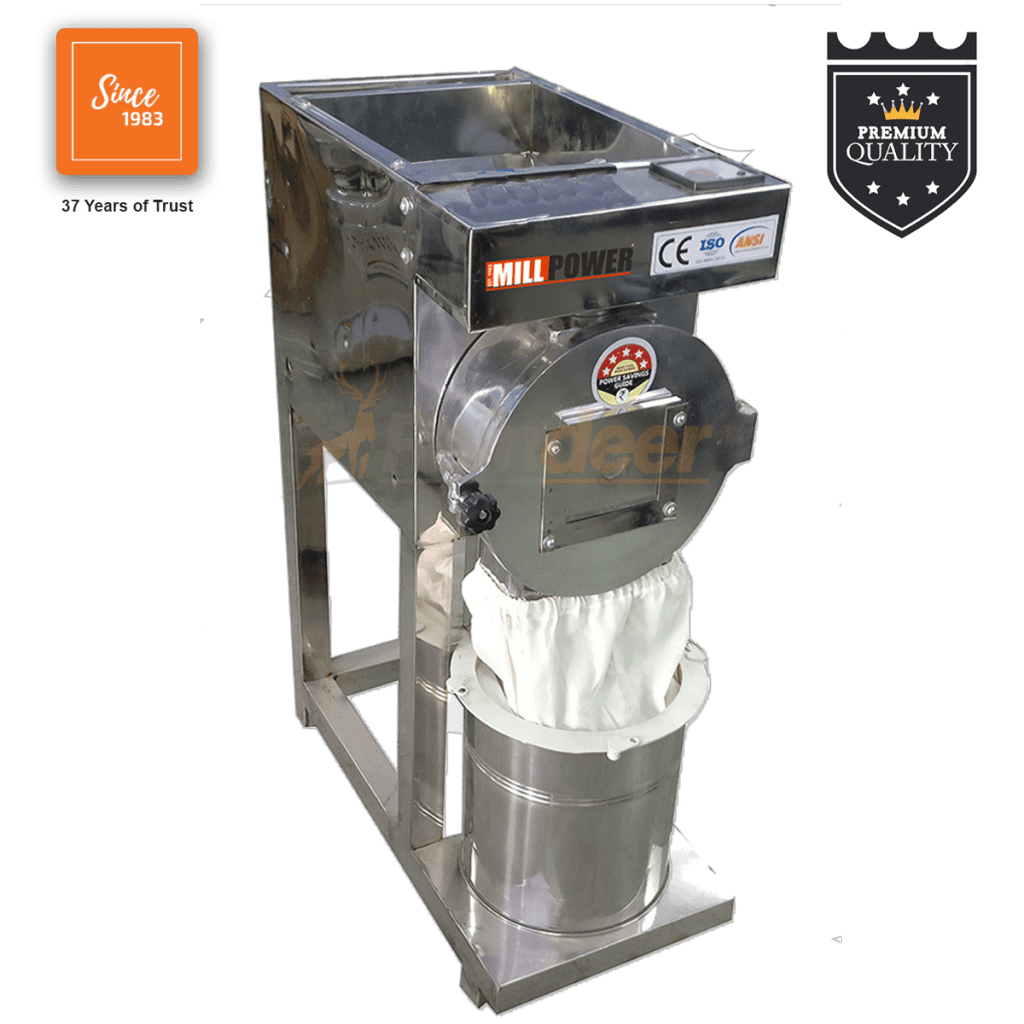5 HP Double Stage Pulverizer SS MSH5 D SS304 Reindeer Machinery