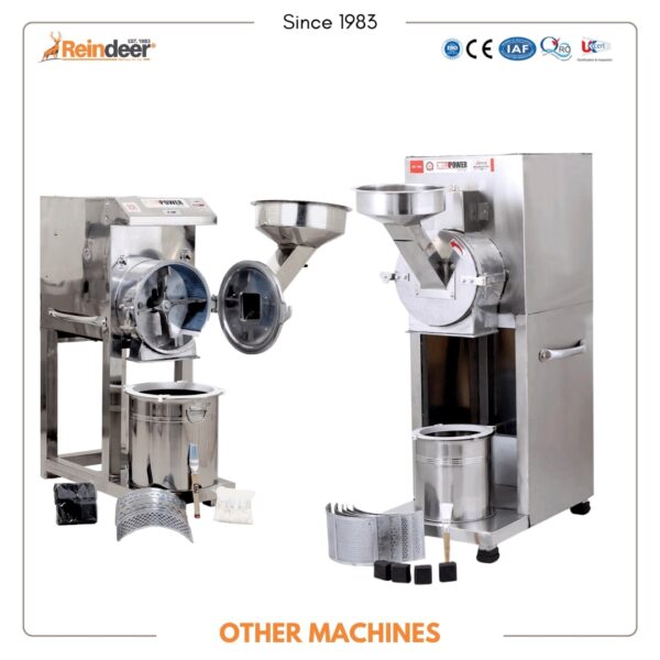 commercial and domestic flour mills and spice grinders