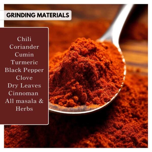 grinding materials for commercial masala grinder