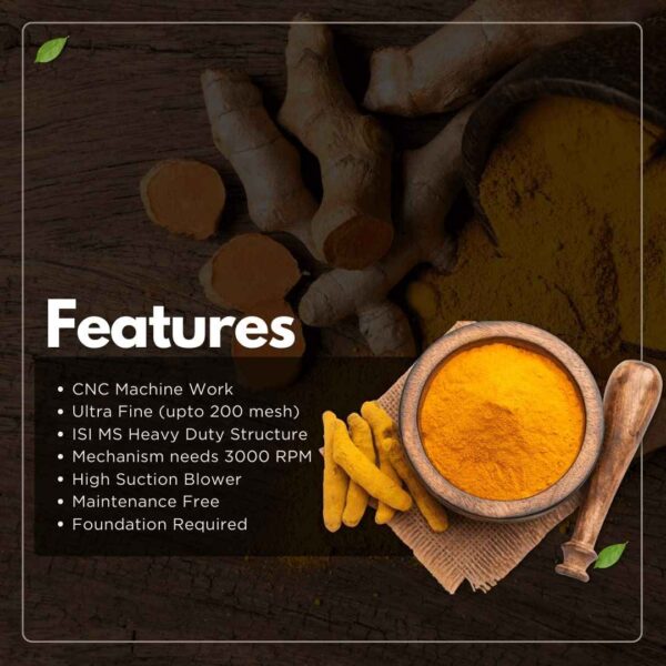 high quality features - haldi pisne ki machine
