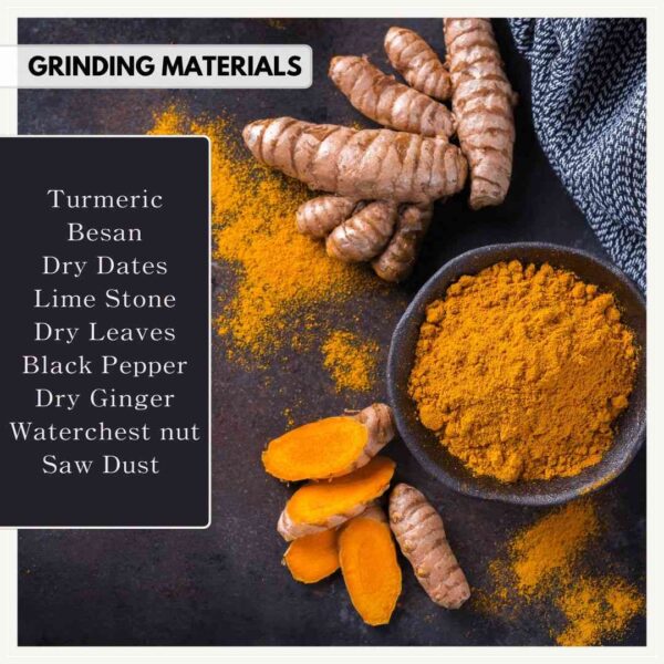 materials to grind in haldi grinder from mill power industries