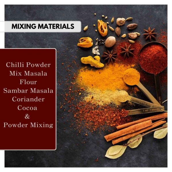 materials to mix with ribbon blending machine
