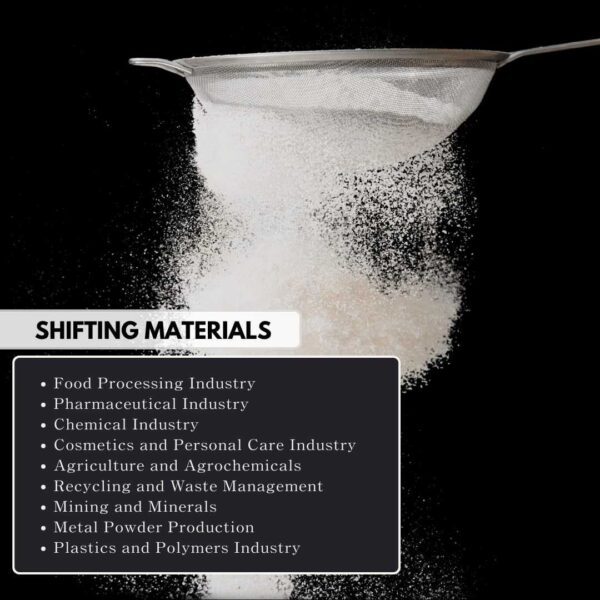 sift and clean materials with vibrating sifting mechanism