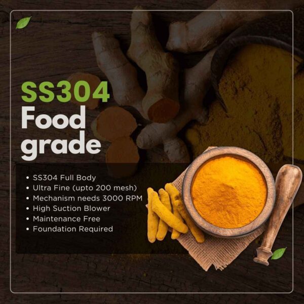 ss304 high quality turmeric grinding machine